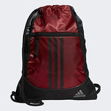 adidas Unisex Alliance II Sackpack, Active Maroon/Black Jersey/Black, ONE SIZE