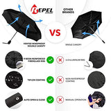 Repel Umbrella Double Vented Windproof Automatic Travel Umbrellas with Teflon