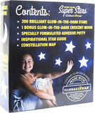 Ultra Glow in the Dark Stars; 200 Count w/ Bonus Moon