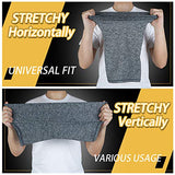TICONN Neck Gaiter Face Cover Scarf (Black 2-Pack), Summer Cool Breathable