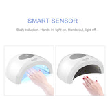 Frcolor 48W LED UV Nail Lamp for Gel Polish with 5 Timer Setting, Nail Dryer Lamp Gel Manicure Light for Home and Salon,White