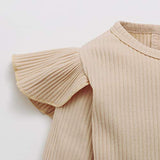 Renotemy Infant Baby Clothes Girl Newborn Outfits Long Sleeve Romper Pants Set