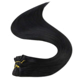 Easyouth Hair Extension Wefts Human Hair Bundles Weft Hair Extensions Natural Human Hair Jet Black Color Sew in Weft Hair Extensions 12Inch 70g Short Weft Bundles Hair Extensions