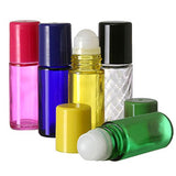 30 ml. Glass Roll on Bottle. Perfect for Essential Oils Aromatherapy, Perfume and Cologne. Plastic Roller. Pipettes Included … (12 Bottles, Blue)
