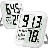 Humidity Gauge, 2 Pack Max Humidity Meter Indoor Hygrometer Thermometer