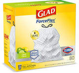 Glad OdorShield Tall Kitchen Antimicrobial Drawstring Trash Bags - Scented - 13 Gallon