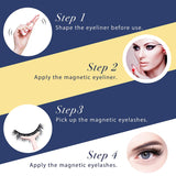 Magnetic Eyeliner & Eyelashes Kit - Eyelashes With Natural Look - Comes With Applicator - No Glue Needed