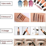 Waterproof Eyebrows Pencil Tattoo Makeup And Microblading Supplies Kit-Permanent Eye Brow Liners In Wa(including :12 eyebrow pens, 2 eyebrow knives, 3 eyebrow card, 2 pencil sharpeners)