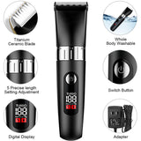 Professional Hair Clippers for Men, ELECTRFIRE Cordless Rechargeable Grooming Kit Professional Hair Trimmer Waterproof for Hair Cutting, LED Display