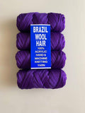 Brazilian Wool Acrylic Yarn for Hair Jumbo Braid/Senegalese Twist/Wraps (Eggplant 19)