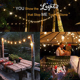 Guddl Outdoor String Lights 25ft Patio Lights with 27 G40 Bulbs (2 Spare) Connectable