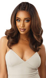 Outre LACEFRONT PERFECT HAIR LINE Glamorous Wavy Fully Hand-Tied 13”x 6” Frontal HD Baby Hair Transparent Lace Easy-to-Style Heat Friendly - JULIANNE (DR4/HNBRN)
