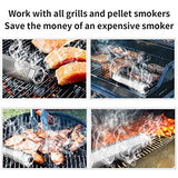 Pellet Smoker Tube, 12'' Stainless Steel BBQ Wood Pellet Tube Smoker for Cold/Hot