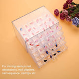120 Grids Transparent Nail Art Storage Box, 5-layer Drawer, Water and Dust Resistant, Elegant Appearance, Large Capacity, Beads, Nail Art Supplies Sequence Organize