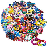 100pcs Random Shoe charms + 2 bracelets For Shoe Charm Clog Bands