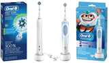 Oral-B White Pro 1000 Power Rechargeable Electric Toothbrush with Kids Electric Toothbrush With Sensitive Brush Head and Timer, for Kids 3+