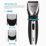 Hair Clippers, FLYCO Electric Hair Trimmers for Men, Cordless Waterproof Beard Trimmer, Quiet Home Haircut Clipper with Comb and Hair Bib for Men and Kids