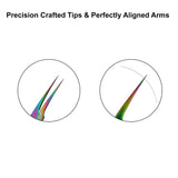 Metaleks Eyelash Extension Tweezers Japanese Stainless Steel In Multi Titanium Coating