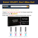 Lavender Violets Dip-Powder-Nail-Kit 0.5 oz/bot. Large Capacity Acrylic Dipping-Powder Set for Home Salon Manicure 761
