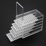 Acrylic Cosmetic Storage Makeup Organizer Clear Eyelash Storage Box Eyelashes Glue Pallet Holders 5 Layers Grafting Eyelash Extension Tool