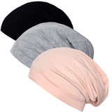 Satin Lined Sleep Cap Hair Sleeping Cap Hat Beanies Night Women Sleeping Cotton Cap
