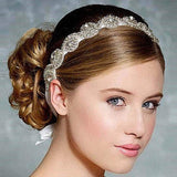 Unsutuo Flower Girl Headband and Tiara Wedding Headpieces Bridal Hair Accessories for Women and Girls (Adult)