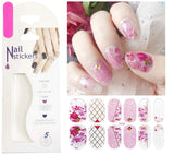 Comdoit 8 Sheets Nail Polish Strips Glitter Nail Wraps Full Nail Stickers Color Nails Strips Self Adhesive Nail Polish Wraps Decal Nail Design Stickers Manicure Strips Set for Women Girls