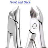 Precision Toenail Clippers for Thick or Ingrown Toenails, Sharp Stainless Steel Nail Cutter, Best Nail Clipper & Pedicure Tool for Seniors (Black/Roud)