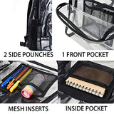 Vorspack Clear Backpack Heavy Duty PVC Transparent Backpack with Reinforced Strap