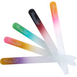 ClassyLady Professional Glass Nails File - Crystal Finger Nail Files For Natural and Acrylic Nails, Double Sided Glass Nail File instead of Emery Boards and Buffers (Colour 5pk with Case)