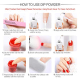 Dip Nail Powder Nail Kit Red Black Dipping Nail Powder Starter System Liquid No Need LED Lamp for Nail Art Set(with Base,Activator,Top,Brush Saver)