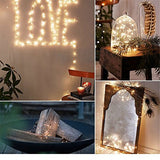 ANJAYLIA Fairy String Lights 2 Pack 10ft 30LED Firefly Lights Battery Operated Silver