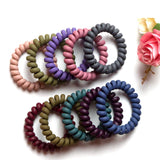 20 Pcs Spiral Hair Ties No Crease, Colorful Traceless Hair Ties, Elastic Coil Hair Ties, Matte Phone Cord Hair Ties, Waterproof Hair Coils for Women Girls