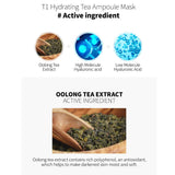 COSMETEA Korean Essence Face Masks - T1 Oolong Tea Hydrating Ampoule Full Facial Masks 10 Pack Treatments, Care Your Skin Anti-Aging, Anti-Wrinkle, Purifying, Deep Moisturizing with Hyaluronic Acid