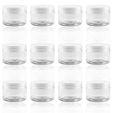 Pralb 18Pack 4oz(120ml) Clear Storage Favor Jars Clear Empty Wide-Mouth Plastic containers with Clear lids Travel Containers Jars Pots for Toiletry Makeup Cream Liquid DIY Slime Making