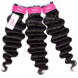 10A Brazilian Hair Weave Loose Deep Wave Human Hair Bundles 12 14 16 inch Grace Length Brazilian Virgin Hair Loose Deep Curly Hair 3 Bundles