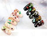 12 Boxes Christmas Nail Art Sequins Holographic Nail Glitter, Laser Snowflake Christmas Tree Star 3D Flakes Nail Decorations Chunky Glitter Stickers Decals