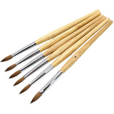 MITINI 100% Pure Kolinsky Sable Hair Acrylic Nail Brush with OVAL Shaped Wood Handle Pro Salon Quality Nail Art Tool For Acrylic Powder Manicure Pedicure - Size #8#10 (size 8)