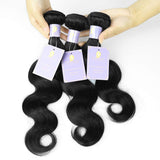 Natacee Sew In Virgin Hair Extensions Body Wave Unprocessed Raw Human Weft Hair Bundles Weave Soft Salon Quality for Women (Natural Black Color 26" 100g)
