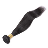 Brazilian Human Hair 1 Bundle 14 Inch Long Straight Unprocessed Virgin Hair Sew in Single Hair Weft Weaves Extensions 100g/bundle #1B Natural Black