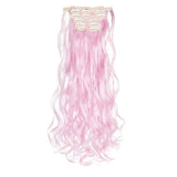 7Pcs 16 Clips Curly Straight Clip in Hair Extension Full Head Synthetic Hair Extension