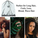Satin Sleeping Cap for Curly Hair Women, Floral Hair Cover Bonnet Stay All Night