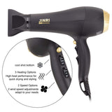 2000 watt Hair Dryer,JINRI Professional Salon Ceramic Fast Dry Blow Dryer,Negative Ionic Hairdryer with Diffuser & Concentrator