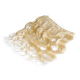 613 Blonde Hair Bundles Weft Unprocessed Brazilian Virgin Human Hair Weave Grade 7A Quality Brazilian Hair Extensions 10-24inch Weave Weft Thick Body Wave 22" / 22 inch #613 Bleach Blonde 100g