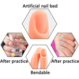 2PCS Practice Hand for Acrylic Nails Bendable Hand Display Soft Prosthetic Manicure Practice Set for Nail Art Beginners (Right Hand2)
