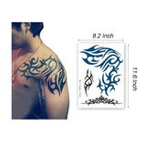 Kotbs 6 Sheets Extra Large Totem Temporary Tattoo Stickers, Waterproof Big Temporary Tattoos for Men Adults Guys Women Body Art Arm Shoulder Chest Make Up Fake Tattoos