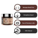 THE MAN COMPANY Beard Wax for men, Mustache Wax - Natural Beard Styling Balm (1.7 oz) - Beeswax based Beard Balm with Argan Oil, Geranium - Moisturizing, no Itchy Beard, Frizz Control - Paraben Free