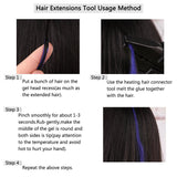 Professional Hair Extension Tool Fusion Hair Connector Heat Iron Wand Melting Tools, with Adjustable Temperature Setting (210℉ - 390℉), Dual Voltage, Black, BLUETOP