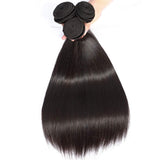 BLACKMOON HAIR 18 18 18 Inch Brazilian Virgin Human Hair Extension Hair Weave Bundles 3 Bundles Straight Unprocessed Natural Black Color