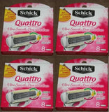 32 Schick Quattro Women's Razor Blades Refills Cartridges 4 * 8